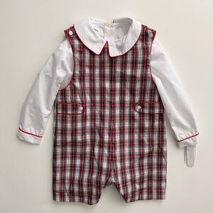 Edgehill Collection Nwt Peter Pan Long Sleeve Shirt Christmas Jon Jon Shortall